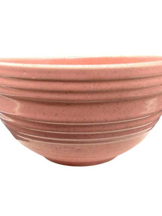 Vtg McCoy Pink Speckled Cereal Berry or Ice Cream Bowl Made in USA 3.25"H x 6"D - Picture 1 of 7